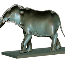 el elefante art animal la estatua 3d print model - Mito3D