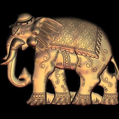 elephant art 3D print model - Mito3D