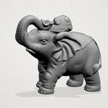 elephant 02 various 3d print house human people characters miniatures figurines statue sculpture zodiac horoscope zoo animal 3d print model - Mito3D