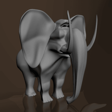 elefante vários animais áfrica 3d print model - Mito3D