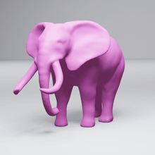 elefante art animale africa mammifero la dimensione gigante forte fauna selvatica dolce giocattolo decorazione scrivania casa office creatura scultura lo zoo 3d print model - Mito3D