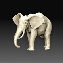 elefante arte animali gadget high poly printable model giocattoli 3d print model - Mito3D