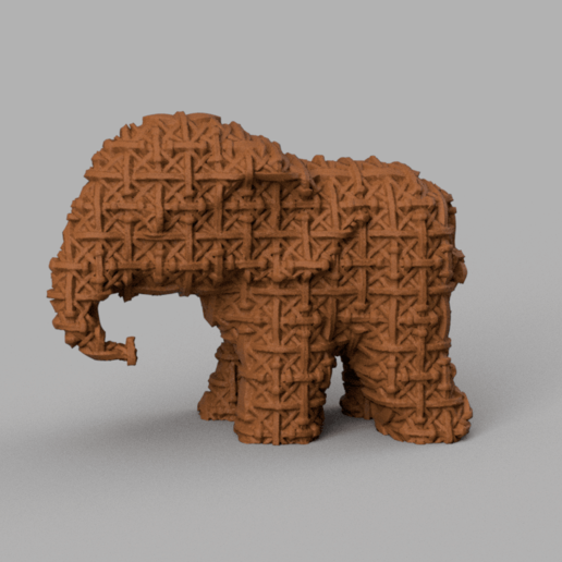 elefante Arte animal zoo granja trampa safari 3D print model - Mito3D