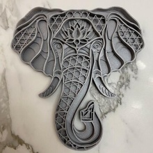 Elefant Schicht Kunst Tier Spielzeug pla stl 3d print model - Mito3D
