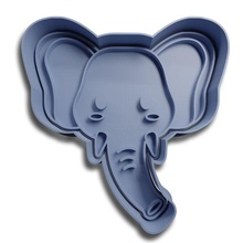 elefante Galleta cortador corte cabeza 3d print model - Mito3D