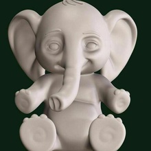 elephant key ring ornament decoration 3d print model - Mito3D