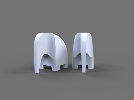 elefante arte Basso poli giocattolo facile 3dprint 3d modello design idea decorazione 3d print model - Mito3D
