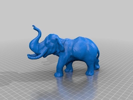 elephant makerbotdigitizer scan art 3d print model - Mito3D