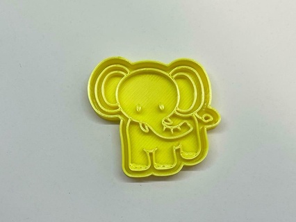 l'éléphant animal coupeur cuisine animé biscuits fondant 3d print model - Mito3D