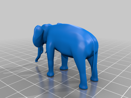 elephant animal highpoly high poly toy animals creatures art 3d print model - Mito3D