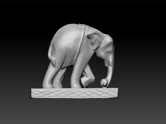 elephant - decorative decoration on desk test model amazing animal royal beauty beautiful shiny royality 3d print model - Mito3D