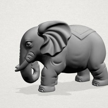 elephant 03 various 3d print house human people characters miniatures figurines statue sculpture zodiac horoscope zoo animal 3d print model - Mito3D