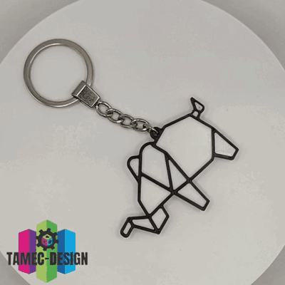 elephant 2 jewelry animal toy keychain 3d print model - Mito3D
