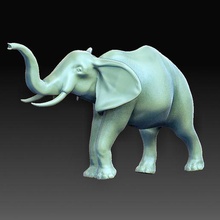 elefante 3 animales artilugio Arte high poly printable model estatua 3d print model - Mito3D