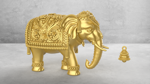 l'éléphant 3d goujat fichier animal impression modèle pendentif bijoux sculpture 3dprinting safari mammifère faune statue nature cœur sathi pendentifs 3d print model - Mito3D