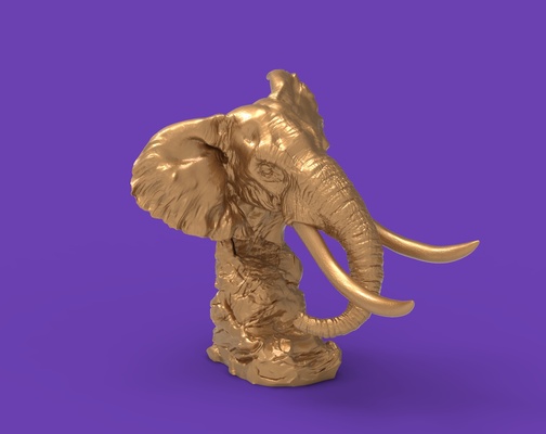 elefante arte scultura animale giocattolo 3d print model - Mito3D