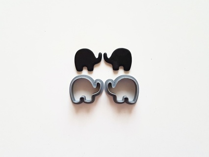 l'éléphant argile coupeur ensemble mini petit polymère animal miroir 3d print model - Mito3D