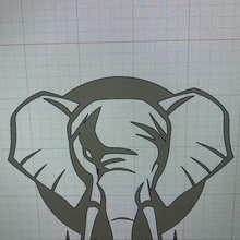 elephant closing eye 3d print model - Mito3D
