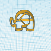 elefante Galleta cortador herramienta cokie sello corte decoración pastel masa corazón 3d print model - Mito3D