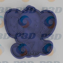 elefante biscotto taglierina 3d print model - Mito3D