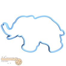 elephant cookie cutter & stamp 3d print model - Mito3D