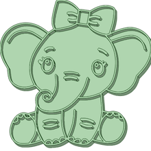 elephant cookie cutter bow 3d print model - Mito3D