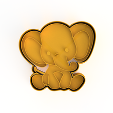 elephant cookie cutter stamp fondant bakery marzipan 3d print model - Mito3D