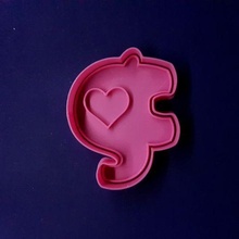 elephant cookie cutter heart elephant cookie cutter cookie cutter cutting mould elephant heart 3d print model - Mito3D