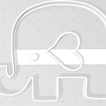 elefante cortador agudo afilado Galleta zoo 3d print model - Mito3D