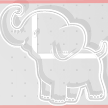 elefante corte cookies sharp animales zoológico 3d print model - Mito3D