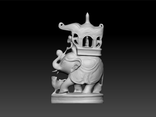 elephant decorative on desk test model amazing animal royal beauty beautiful shiny royality 3d print model - Mito3D