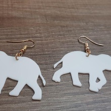 elephant earrings jewelry africa animal fashion 3d print model - Mito3D