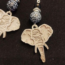 Elefant Ohrringe Schmuck Schleife Ohren Tür Schlüssel elefant 3d print model - Mito3D