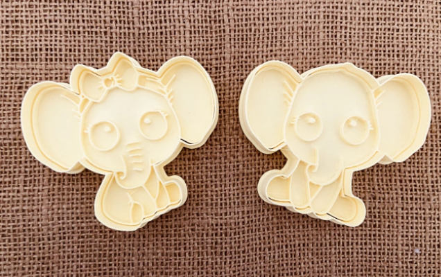 elephant baby shower cookie cutter cutters cookies 3D print model - Mito3D