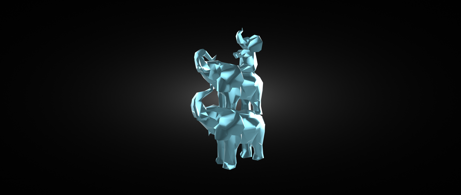 l'éléphant famille buste décoration figurine accessoires 3d impression stl 3D print model - Mito3D