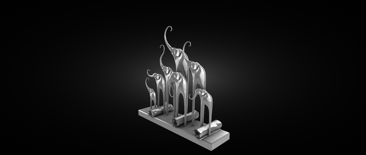 Elefant Figur Kunst Büste Dekoration 3d print model - Mito3D