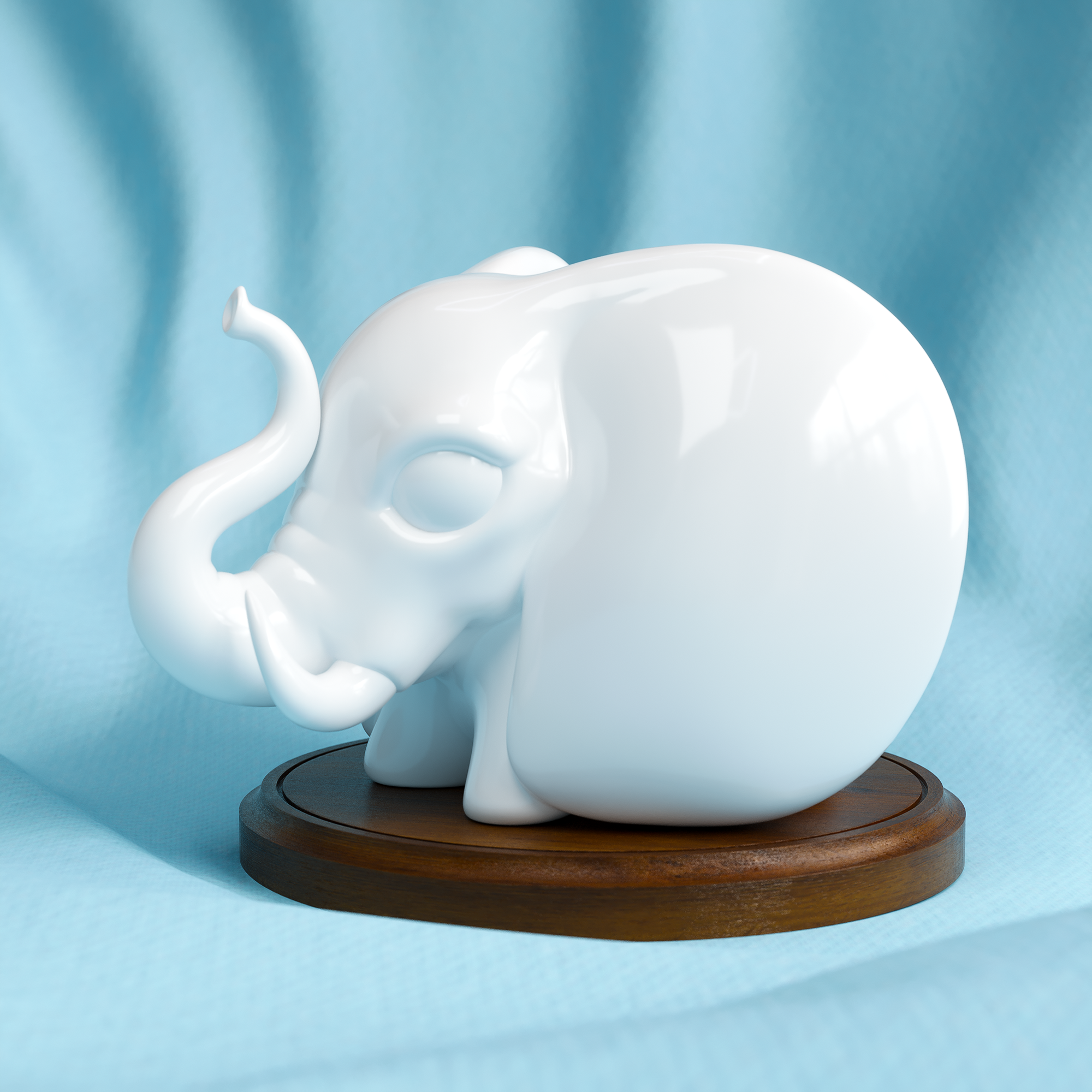 l'éléphant figurine 3d sculpture animal faune art statue conception Accueil maison décor africain Afrique cadeau collectionner souvenir miniature mignonne jouet 3D print model - Mito3D