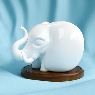 elephant figurine 3d sculpture animal wildlife art statue design home decor african africa gift collectible souvenir miniature cute toy 3d print model - Mito3D
