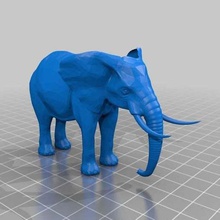 elephant figurine game animals 3d print model - Mito3D