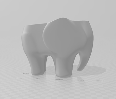 elephant flowerpot pot 3d print model - Mito3D