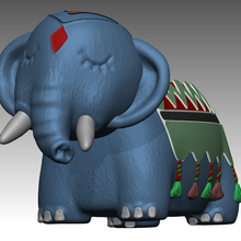 elefante vaso flores Panela 3d print model - Mito3D
