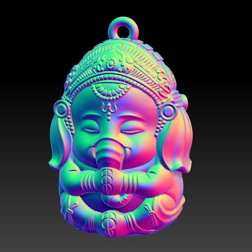 elephant god baby pendant jewelry 3D print model - Mito3D