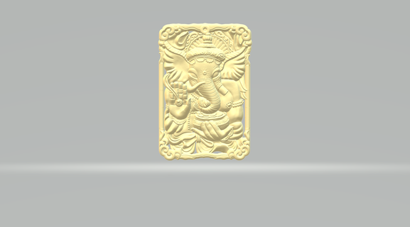 elefante Dio pendente 3d Stampa modello Maitreya buddha bodhisattva divinità orientale sollievo statua scultura gioiello gioielleria decorazione ornamento collana sculture arte ciondoli 3d print model - Mito3D