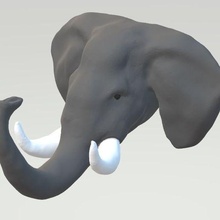 elephant hanger key chain wall hanging animals 3d print model - Mito3D