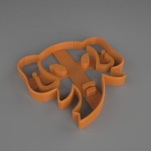 elephant head cookie cutter 3d print model - Mito3D