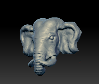 l'éléphant tête pendentif 3d impression modèle sauvage animal charme or argent imprimable bijoux pendentifs art boucle d'oreille Ganesha oxyder tronc motard 3d print model - Mito3D