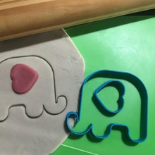 elefante corazón de cortador galletas sello corte casa jannie animal el zoológico fondant 3d print model - Mito3D