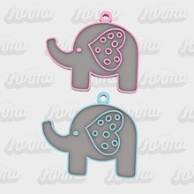elephant keychain jewelry key chain 3d print model - Mito3D