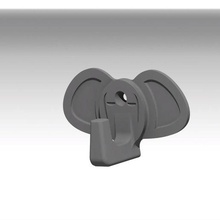 elephant kids hanger elephants wardrobe decoration smile towel 3d print model - Mito3D