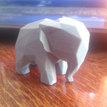 éléphant low poly art toy animal cadeau 3d imprimer 3d print model - Mito3D